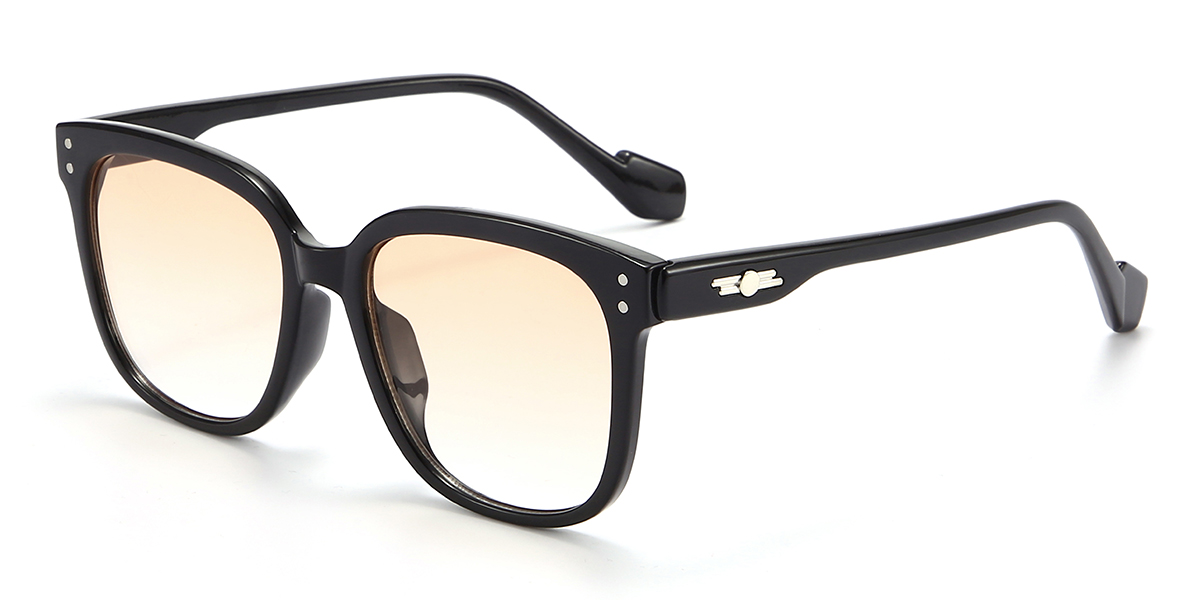 Black Orange Krue Glasses - Square Sunglasses