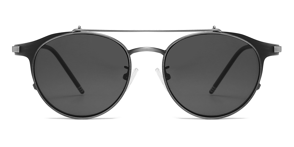 Plata Gris Wayne - Aviator Sunglasses