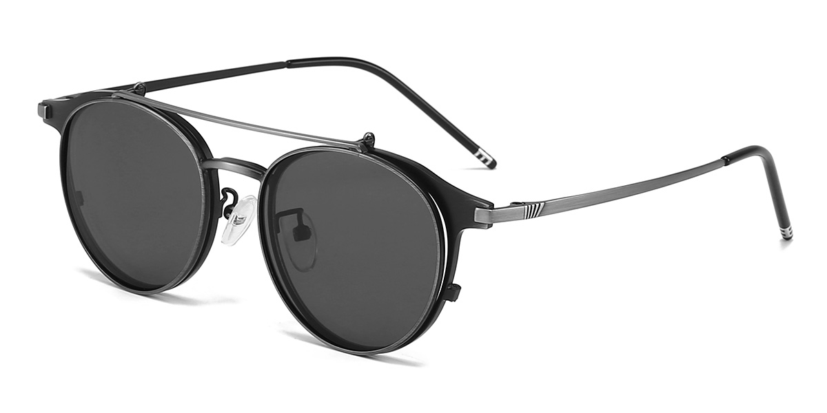 Plata Gris Wayne Gafas - Aviator Sunglasses