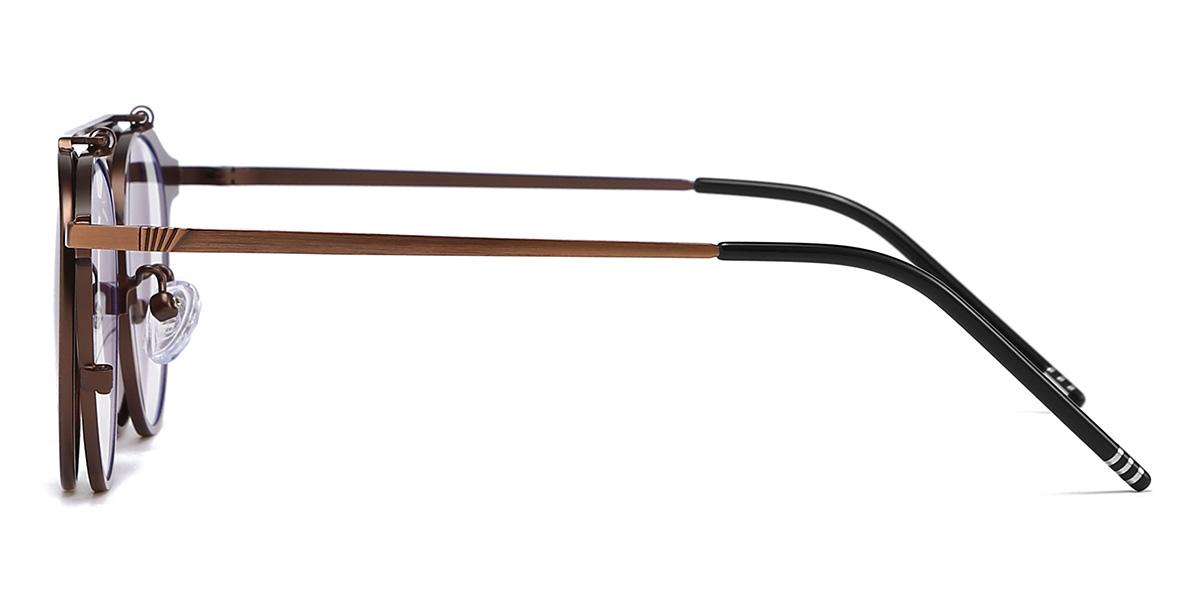 Brown Brown Wayne Glasses - Aviator Sunglasses