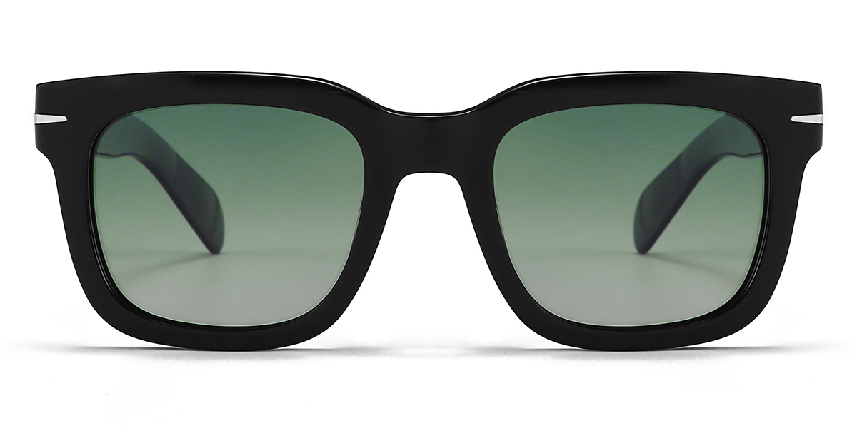 Negro Gradual Verde Emmitt Gafas - Rectangle Sunglasses