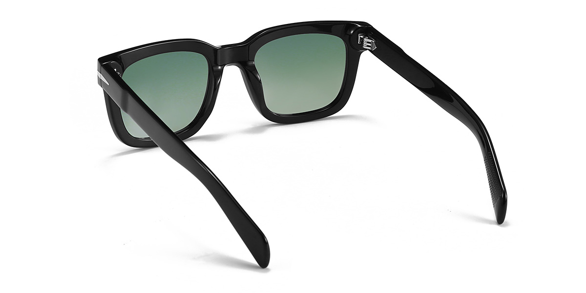 Negro Gradual Verde Emmitt Gafas - Rectangle Sunglasses