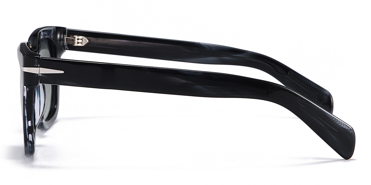 Black Marble Grey Emmitt Glasses - Rectangle Sunglasses