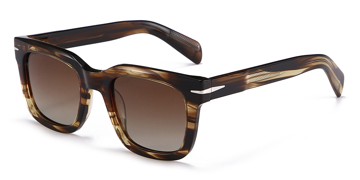 Tortoiseshell Brown Emmitt Glasses - Rectangle Sunglasses