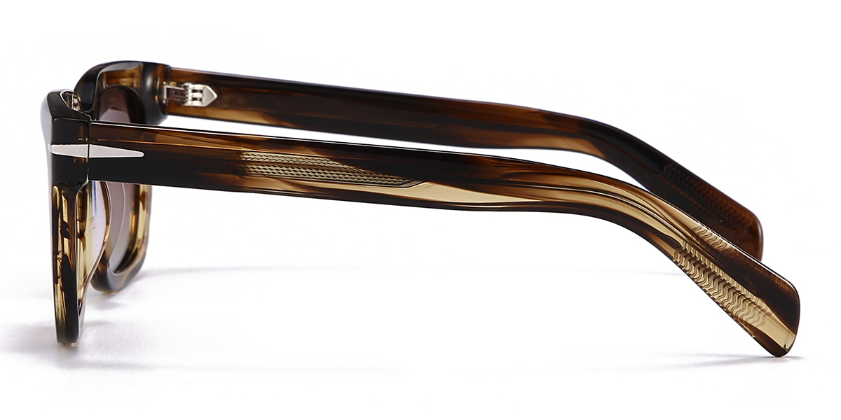 Tortoiseshell Brown Emmitt Glasses - Rectangle Sunglasses