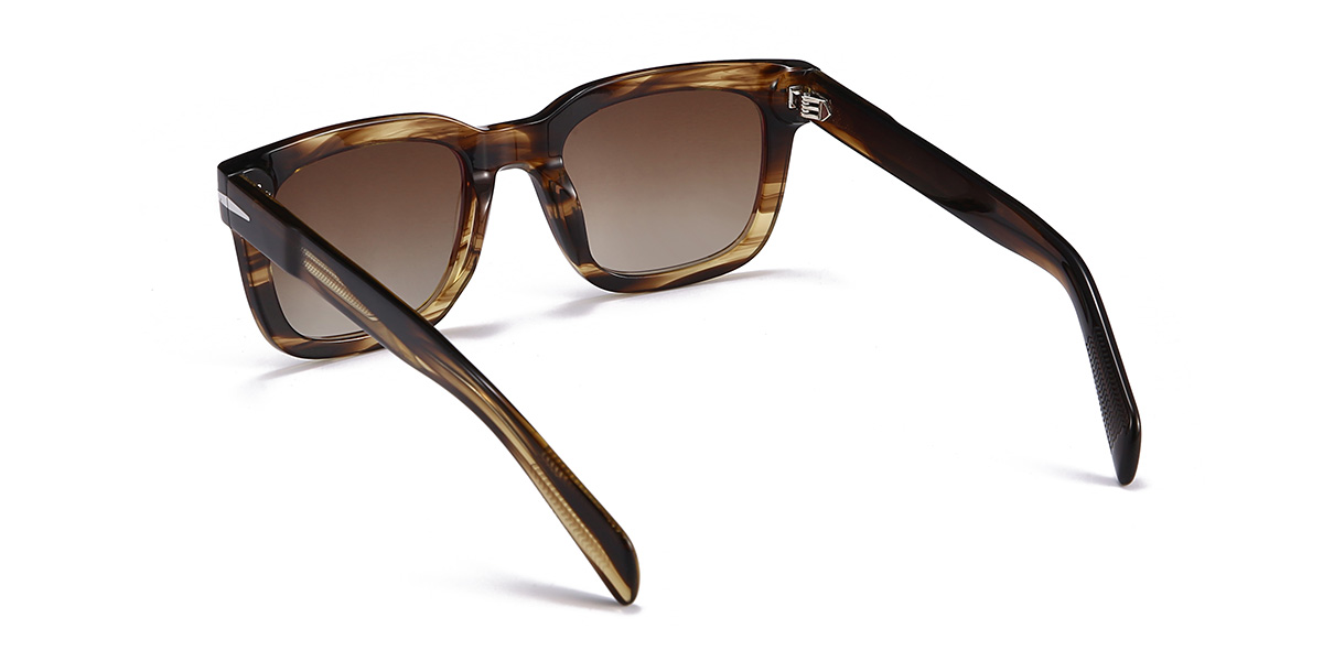 Tortoiseshell Brown Emmitt Glasses - Rectangle Sunglasses