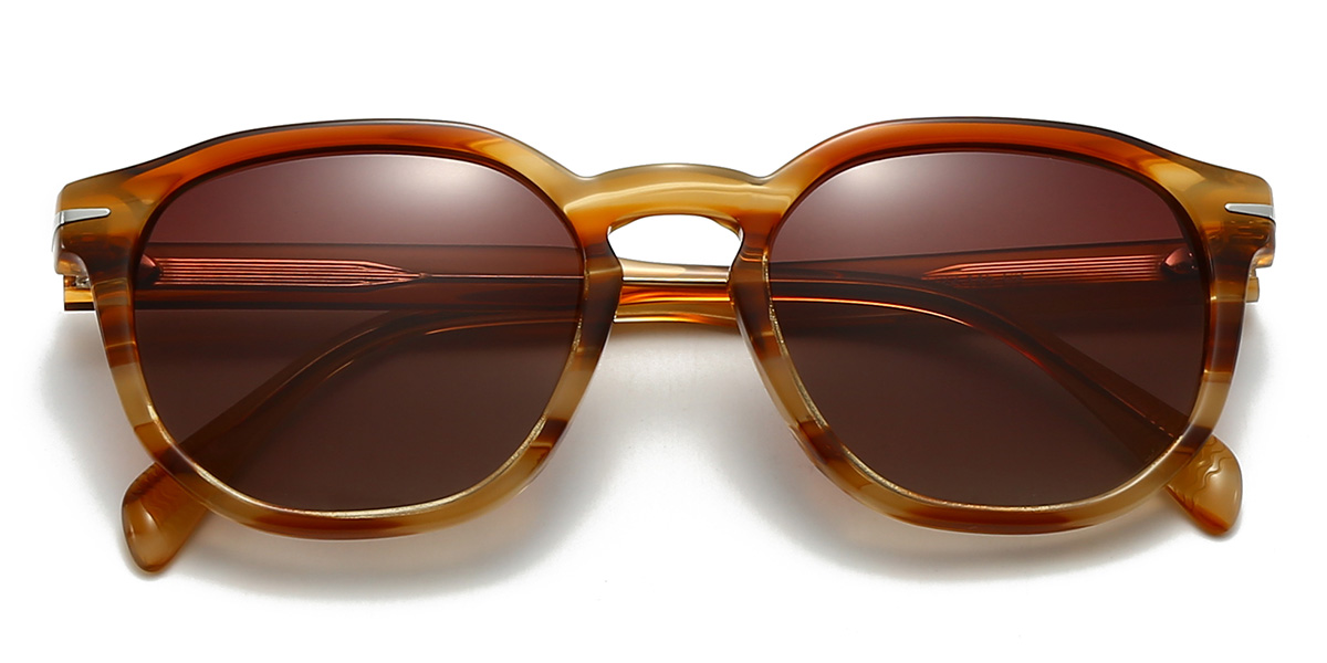 Teknősbéka barna Branden Szemüveg - Oval Sunglasses