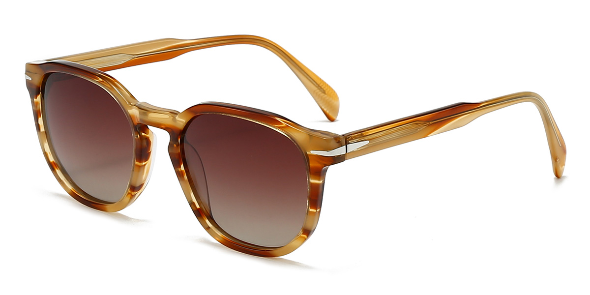 Teknősbéka barna Branden Szemüveg - Oval Sunglasses