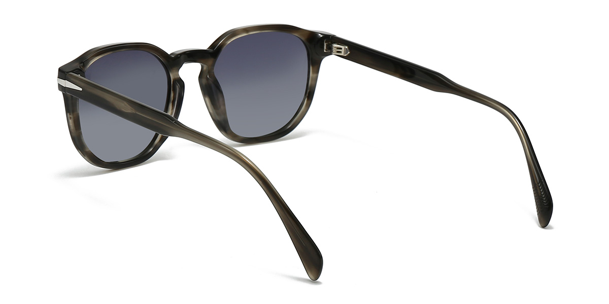 Holzmaserung Grau Branden Brille - Oval Sunglasses