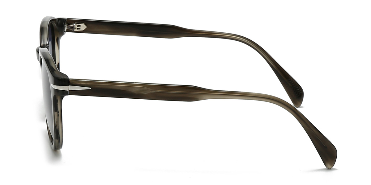 Holzmaserung Grau Branden Brille - Oval Sunglasses