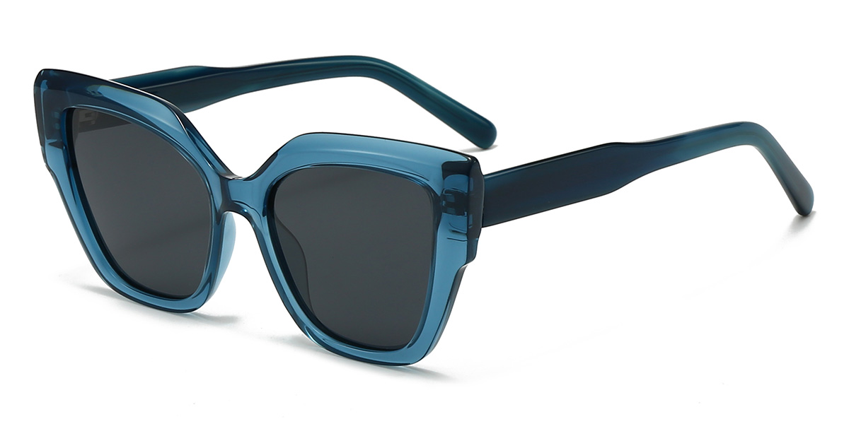 Blue Grey Haleigh Glasses - Cat Eye Sunglasses