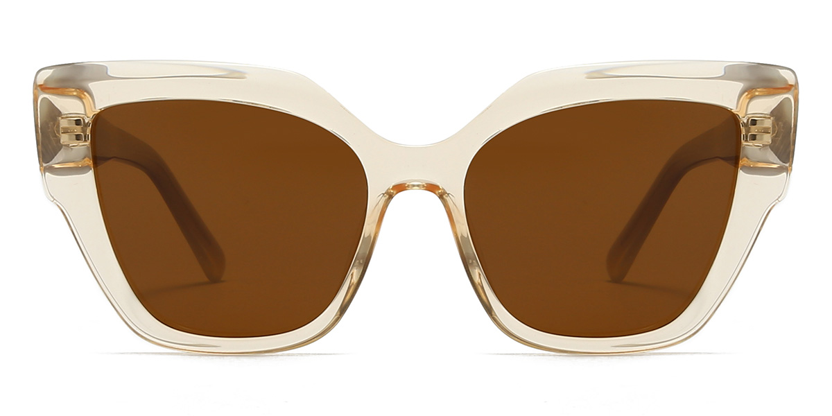 Champagne Brown Haleigh Glasses - Cat Eye Sunglasses