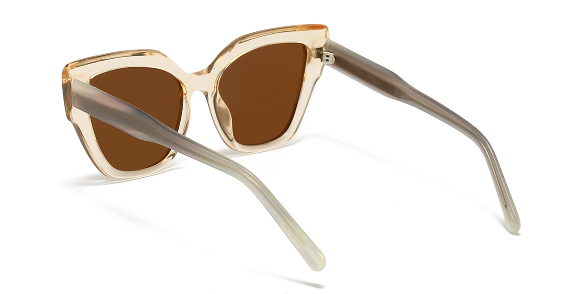 Champagne Brown Haleigh Glasses - Cat Eye Sunglasses
