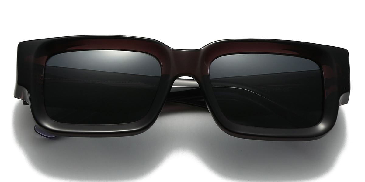 Black Grey Timmy Glasses - Rectangle Sunglasses
