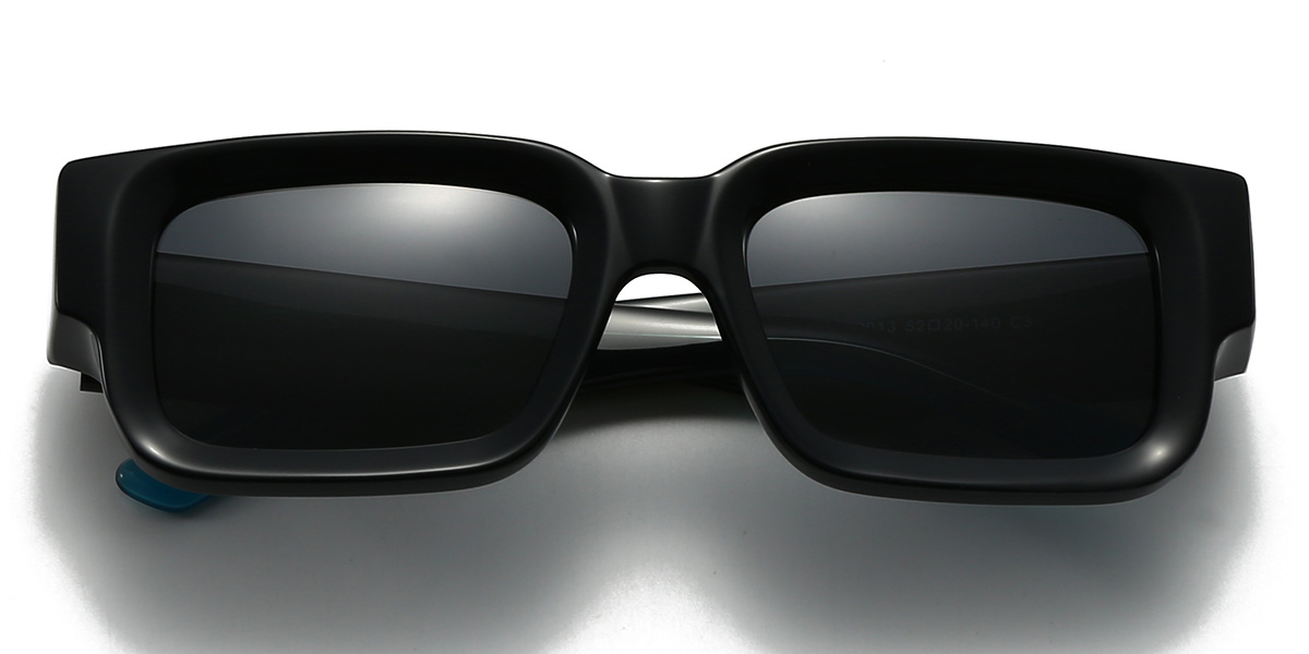 Black Blue Grey Timmy Glasses - Rectangle Sunglasses