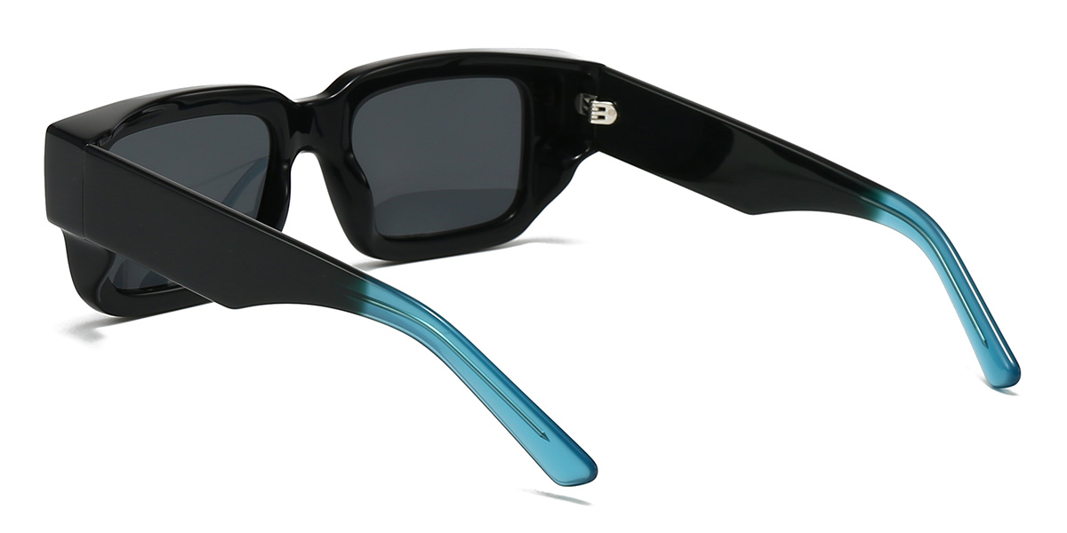Black Blue Grey Timmy Glasses - Rectangle Sunglasses