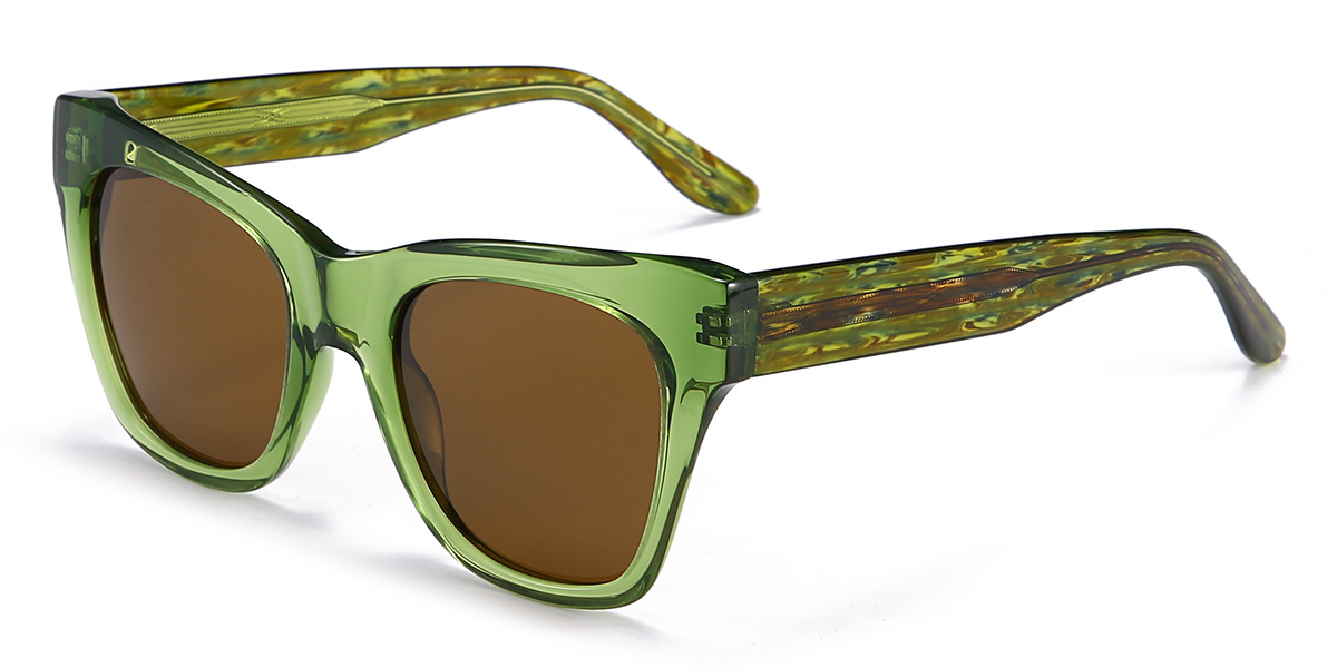 Green Brown Maurice Glasses - Cat Eye Sunglasses