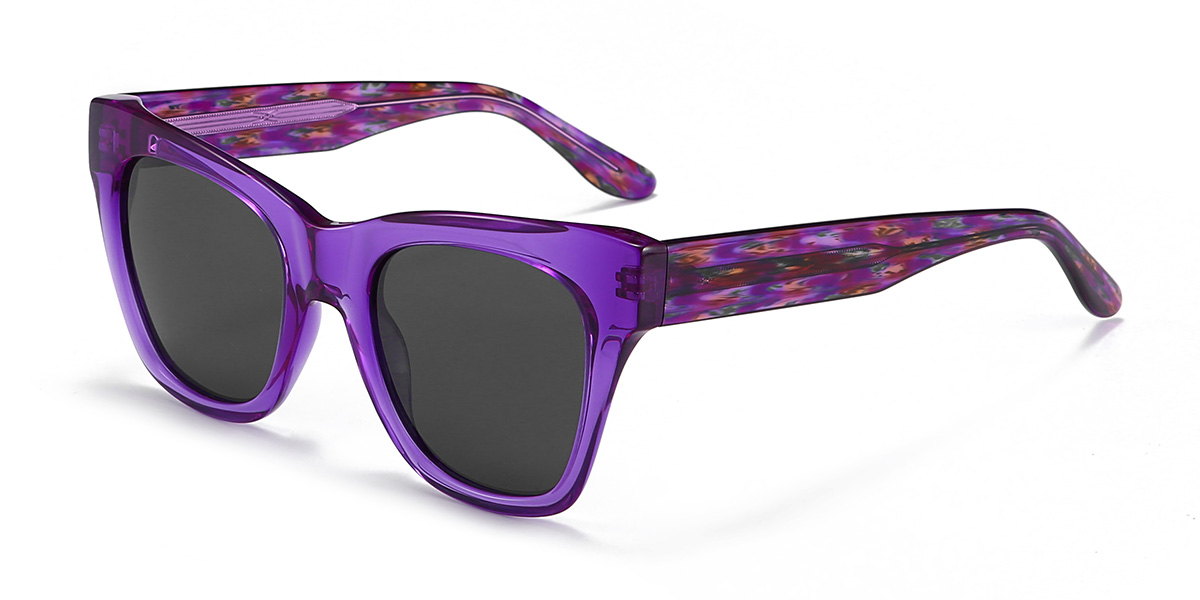 Purple Grey Maurice Glasses - Cat Eye Sunglasses