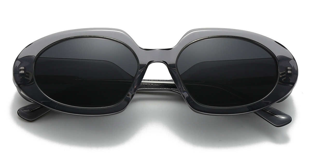 Grau Grau Freddie Brille - Oval Sunglasses