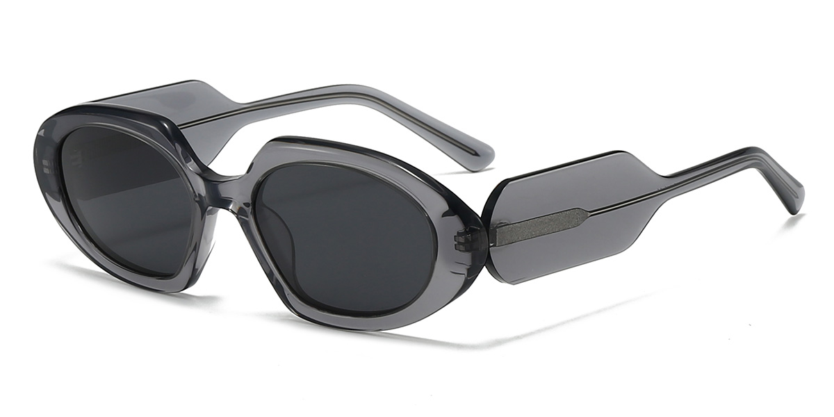 Grau Grau Freddie Brille - Oval Sunglasses