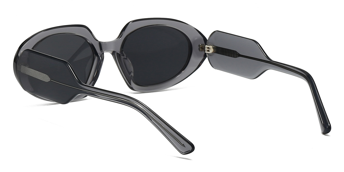 Grau Grau Freddie Brille - Oval Sunglasses