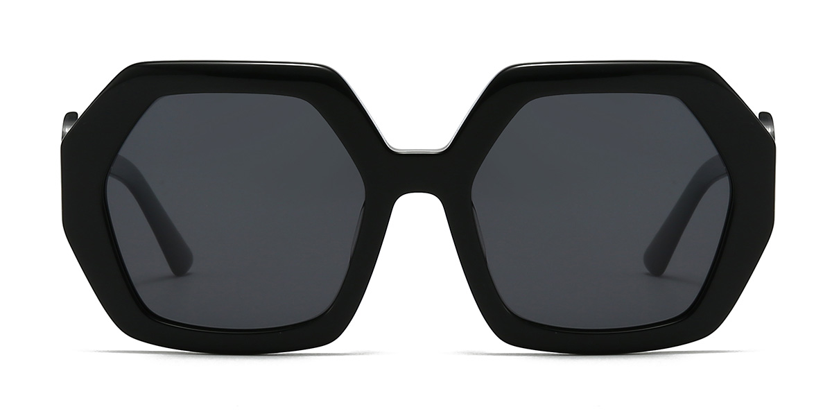 Negro Gris Josue - Oval Sunglasses