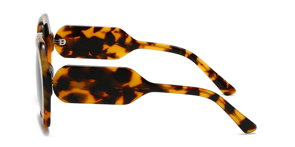 Sárga teknősbéka szürke Josue Szemüveg - Oval Sunglasses