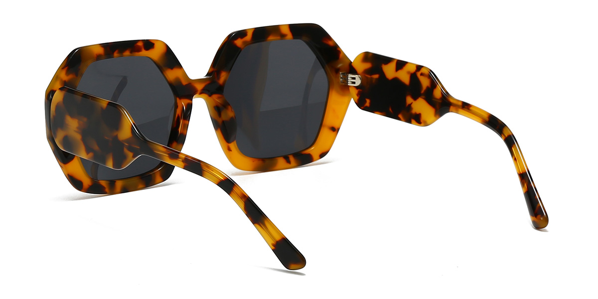 Sárga teknősbéka szürke Josue Szemüveg - Oval Sunglasses