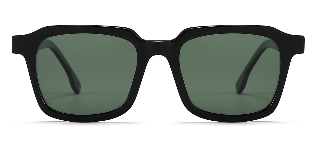 Negro Verde Oscuro Colson - Rectangle Sunglasses