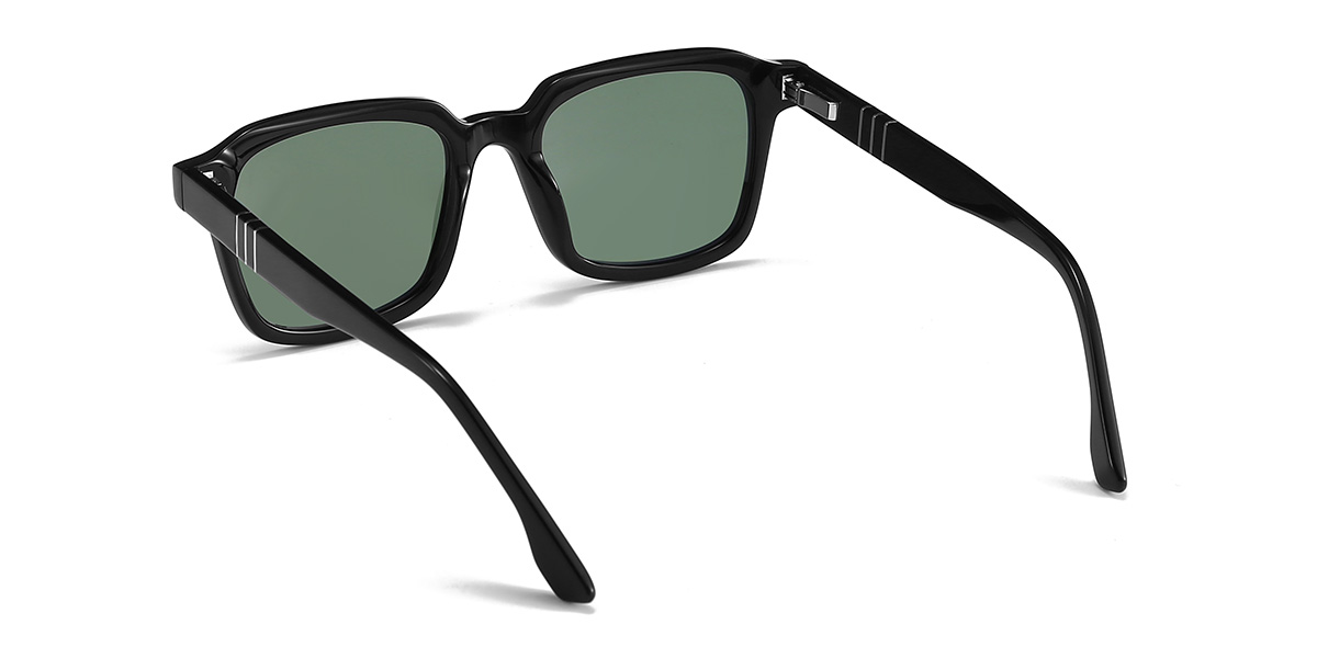 Negro Verde Oscuro Colson Gafas - Rectangle Sunglasses