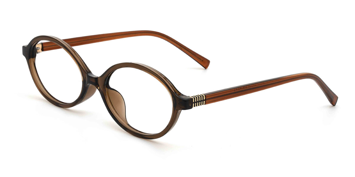 Marrón Hattie Gafas - Oval Glasses