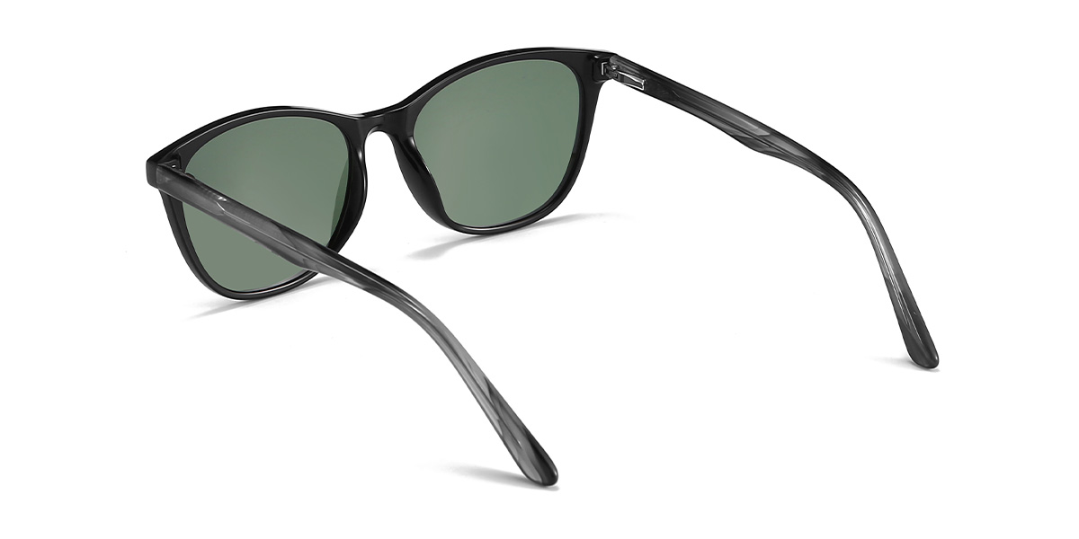 Negro Verde Oscuro Guillermo Gafas - Rectangle Sunglasses