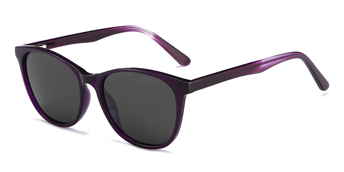 Purple Grey Guillermo Glasses - Rectangle Sunglasses
