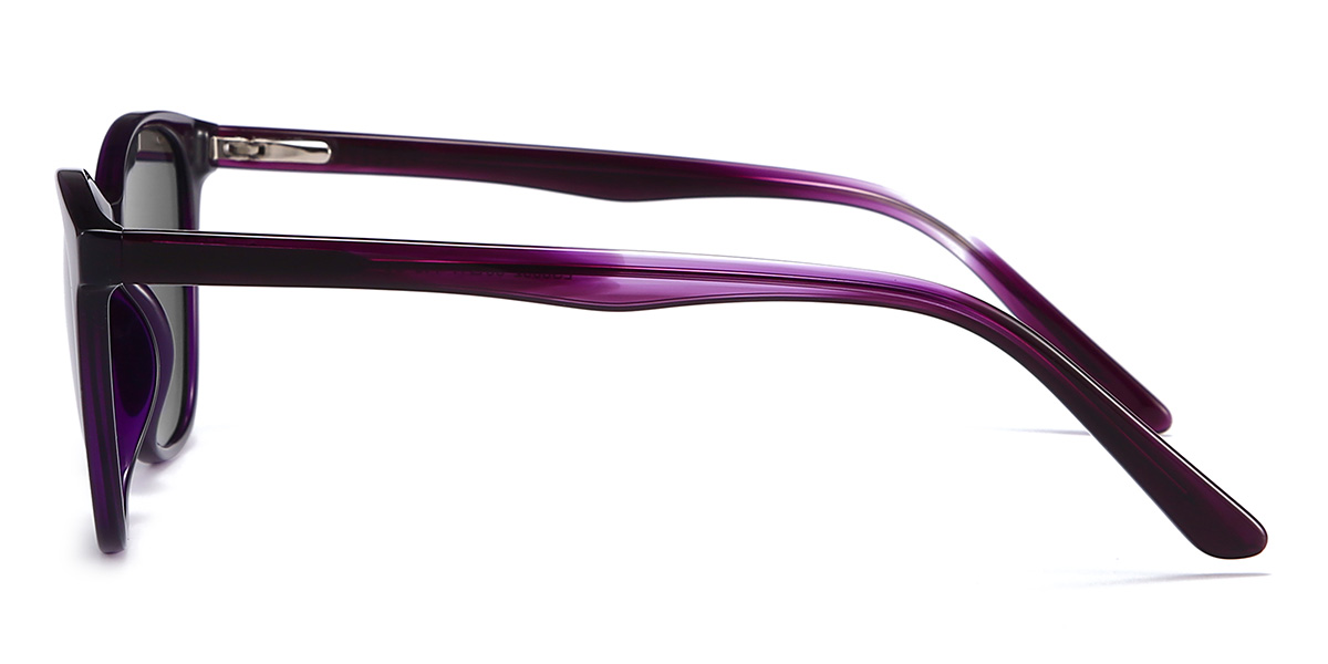 Purple Grey Guillermo Glasses - Rectangle Sunglasses