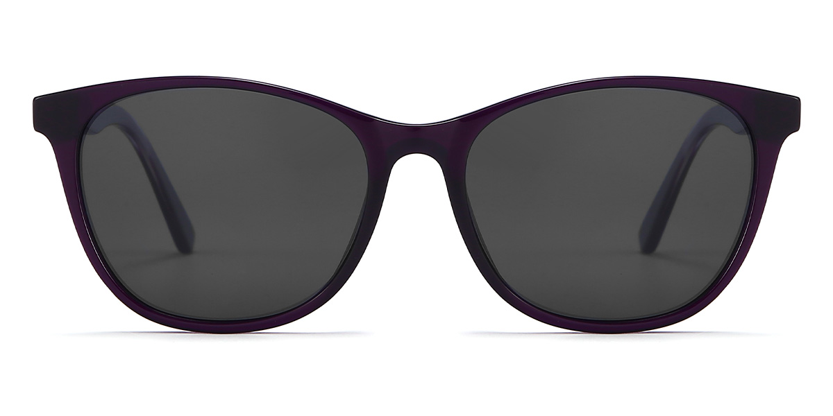Purple Grey Guillermo Glasses - Rectangle Sunglasses