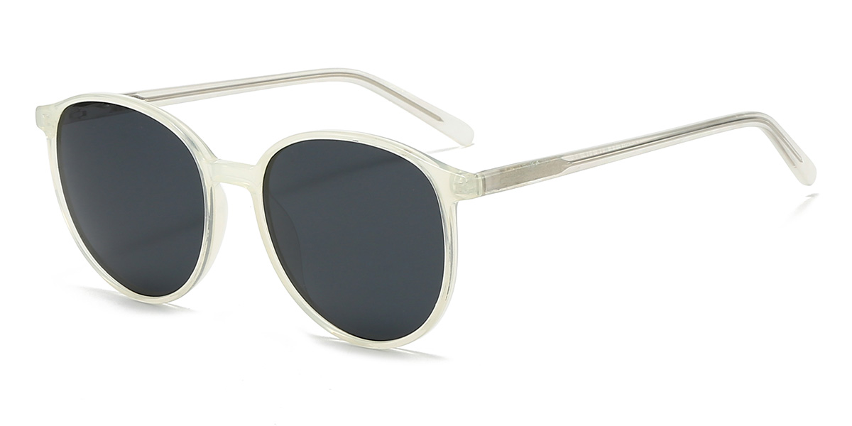 Clear Grey Livia Glasses - Oval Sunglasses