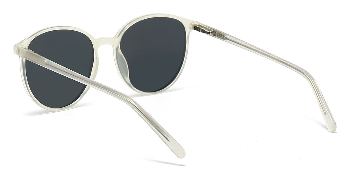 Clear Grey Livia Glasses - Oval Sunglasses