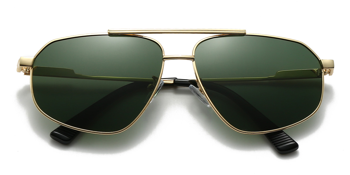 Gold Dark Green Giuseppe Glasses - Aviator Sunglasses