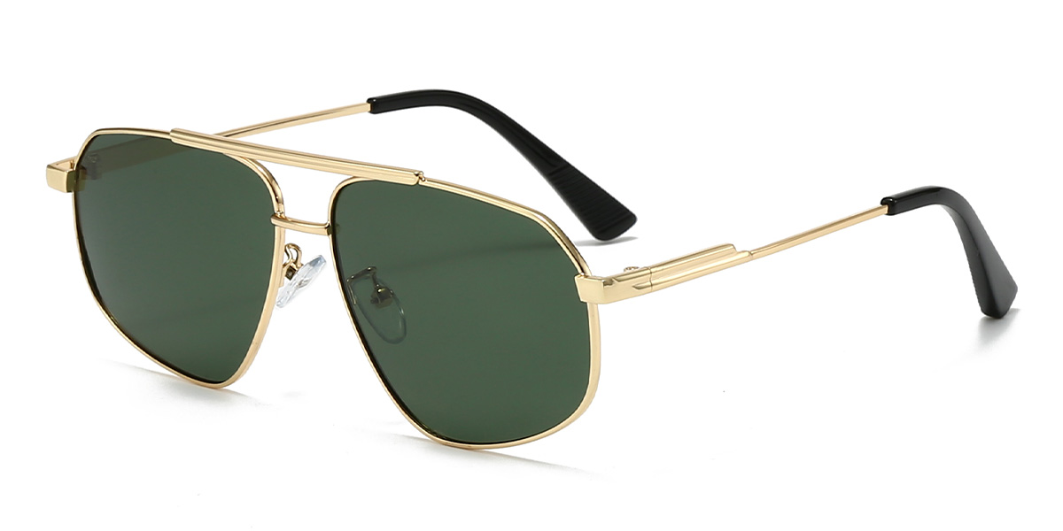 Gold Dark Green Giuseppe Glasses - Aviator Sunglasses