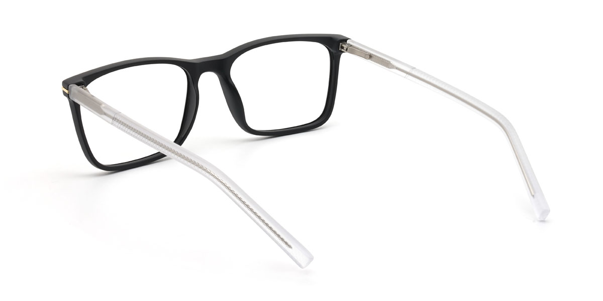 Black Clear Haniya Glasses - Rectangle Glasses