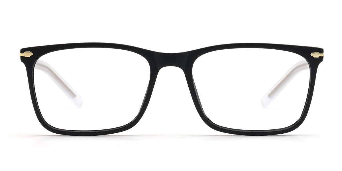 Black Clear Haniya Glasses - Rectangle Glasses