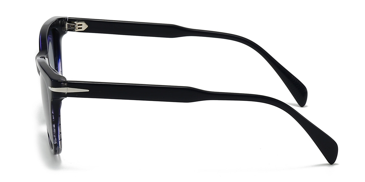 Noir Bleu Écaille de tortue Gris dégradé Jaslyn Lunettes - Oval Sunglasses