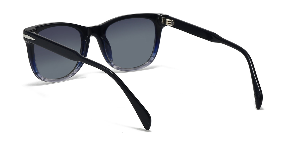 Noir Bleu Écaille de tortue Gris dégradé Jaslyn Lunettes - Oval Sunglasses
