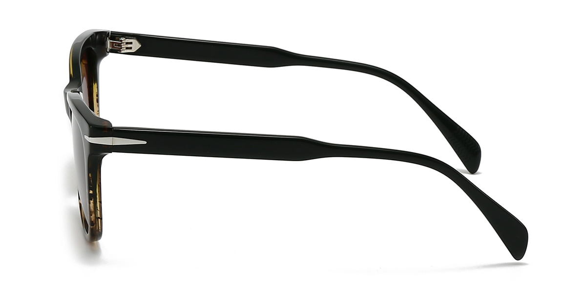 Black Tortoiseshell Gradual Brown Jaslyn Glasses - Oval Sunglasses