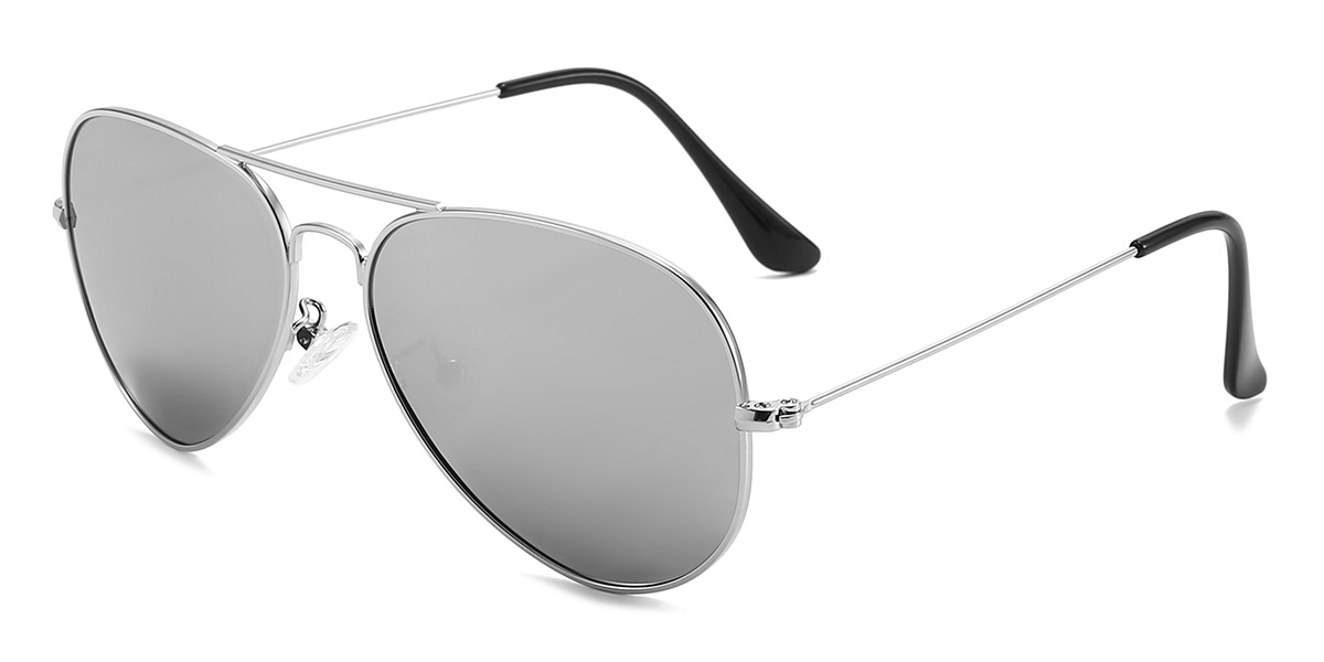 Silver Mercury Skylah Glasses - Aviator Sunglasses