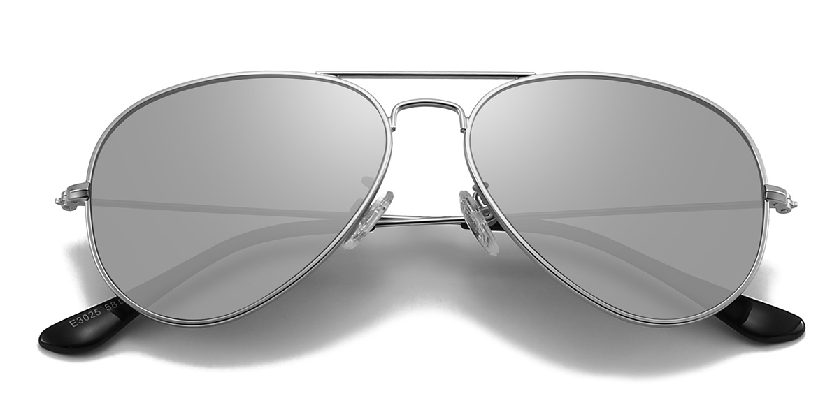 Silver Mercury Skylah Glasses - Aviator Sunglasses