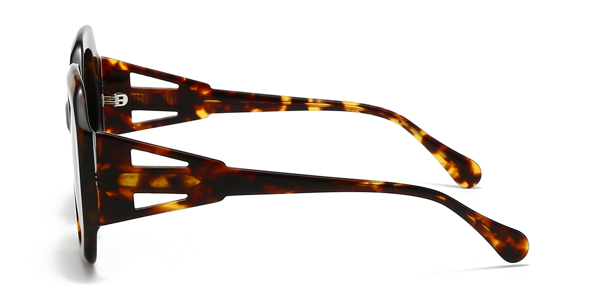 Schildpatt Grau Ariyana Brille - Oval Sunglasses