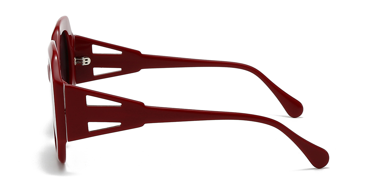 Rot Grau Ariyana Brille - Oval Sunglasses