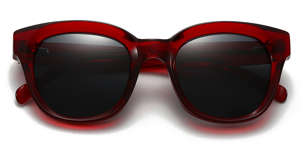 Piros szürke Sabastian Szemüveg - Square Sunglasses
