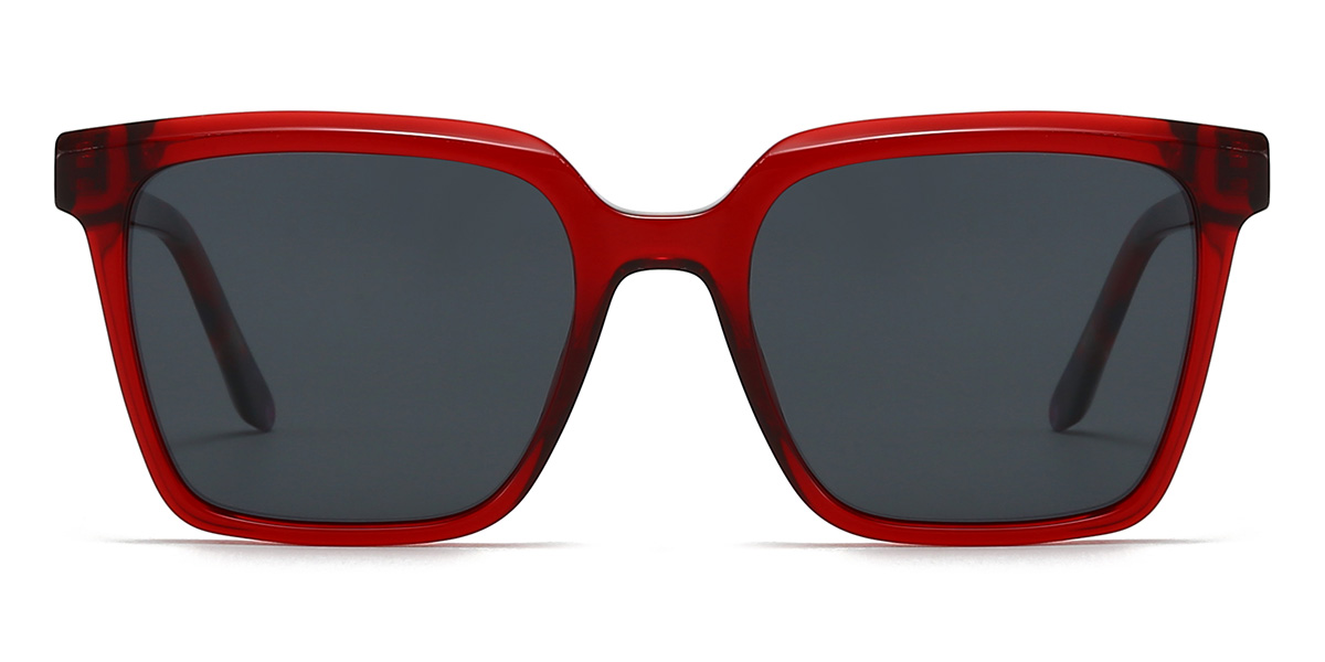 Red Grey Jamarion - Rectangle Sunglasses